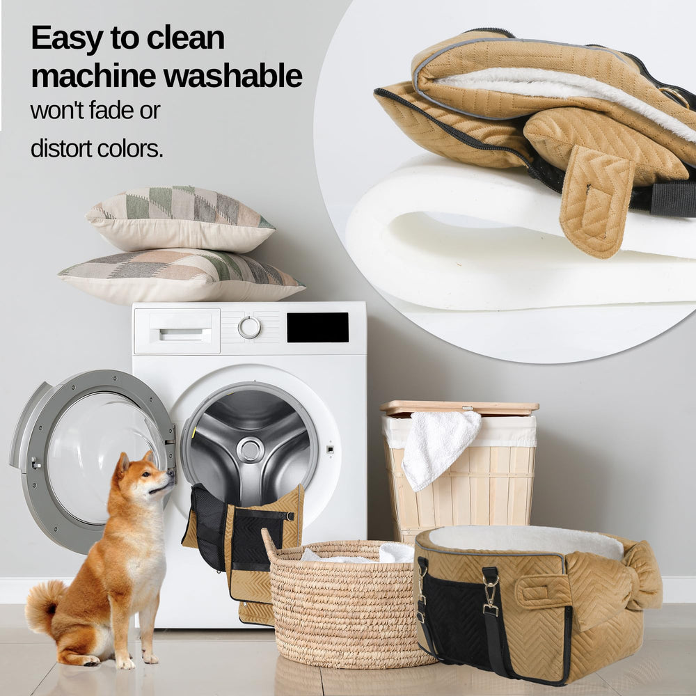 RUONARIER dog car seat anti-collapse design stabilizes the seat space.