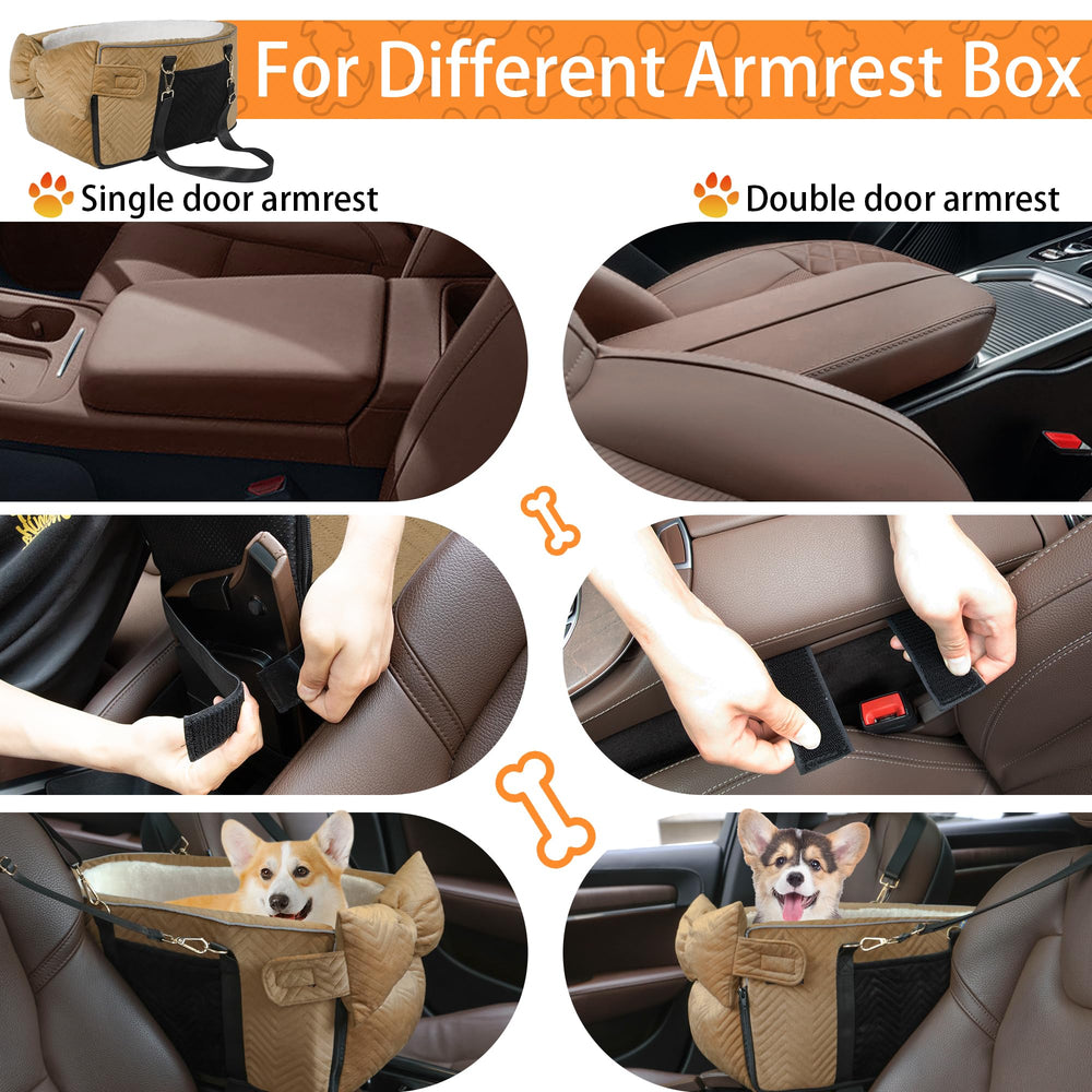 RUONARIER dog car seat plastic-support-board offers firm travel structure.
