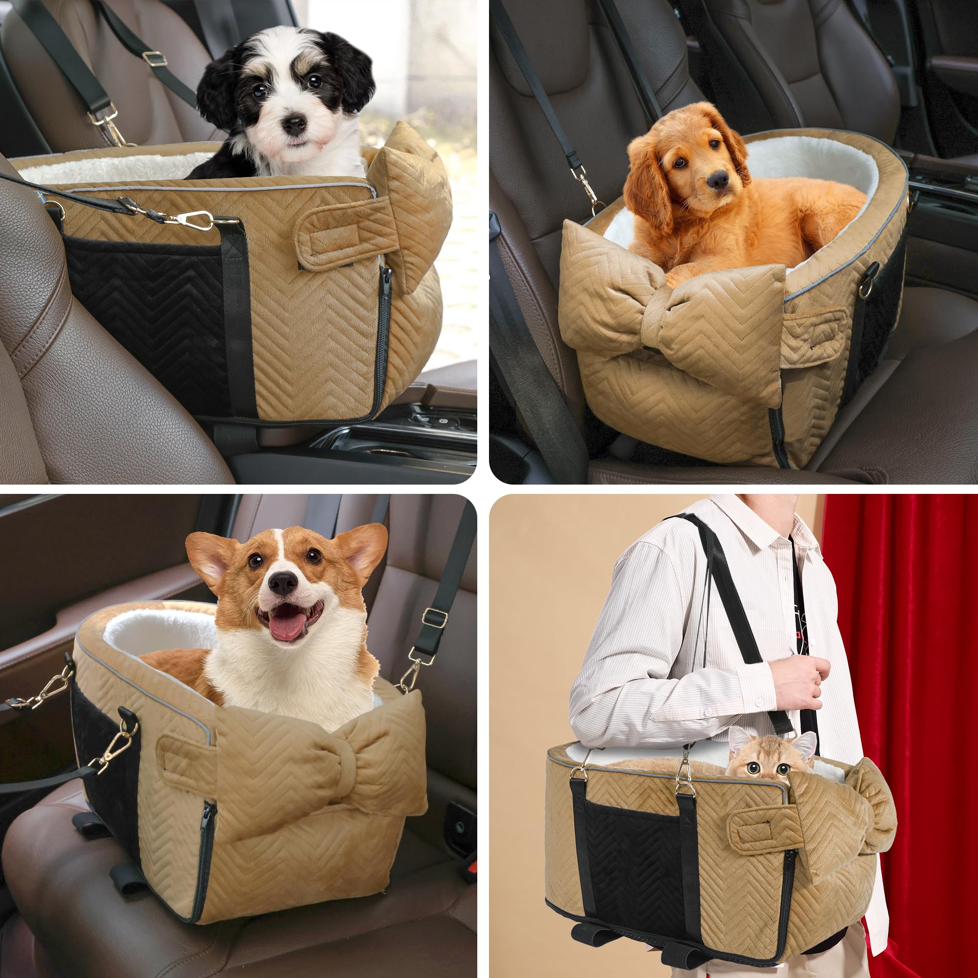 RUONARIER dog car seat washable-cover enables easy cleaning after trips.