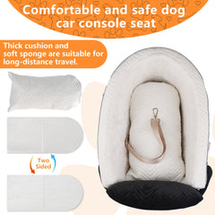 RUONARIER safety belt dog car seat close-up showing adjustable restraint for tiny pets.
