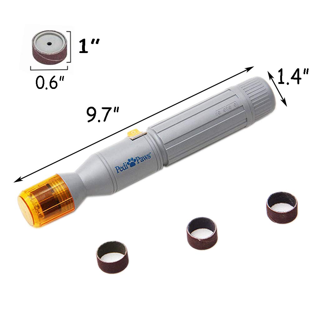 Ruri's dog nail grinder battery compartment emphasizes portability with two C batteries.