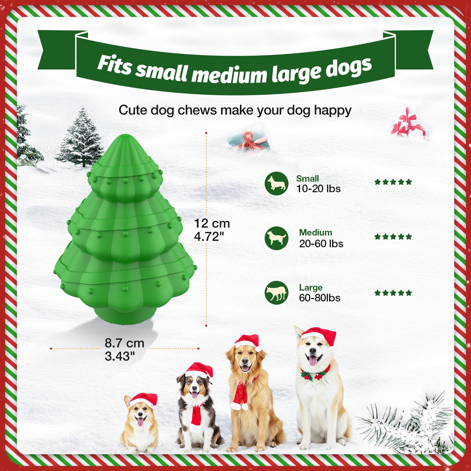 RUXAN tree toy suitable for small to large breeds.