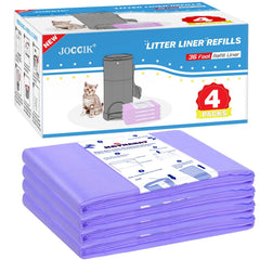 RUZAKO litter refill bags 36ft 4-pack, continuous liner for easy waste disposal.