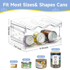 Rvelidode cat food can organizer interior view neatly stacks cans to save space.