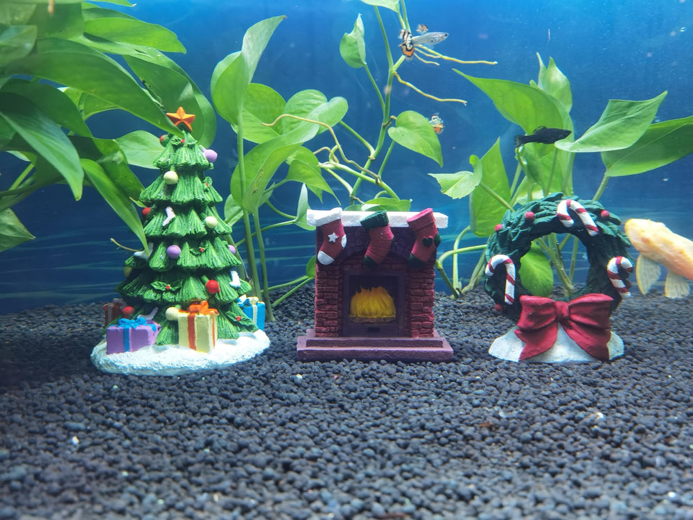 RVQIGYP aquarium 3-piece pack helps create cohesive decor quickly.