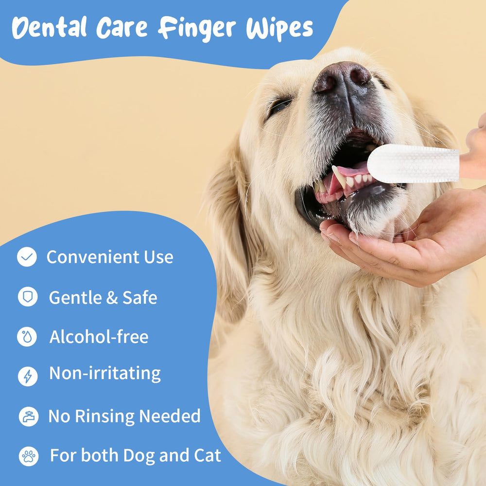 RWT multi-use wipes removing tear stains, cleaning ears and paws