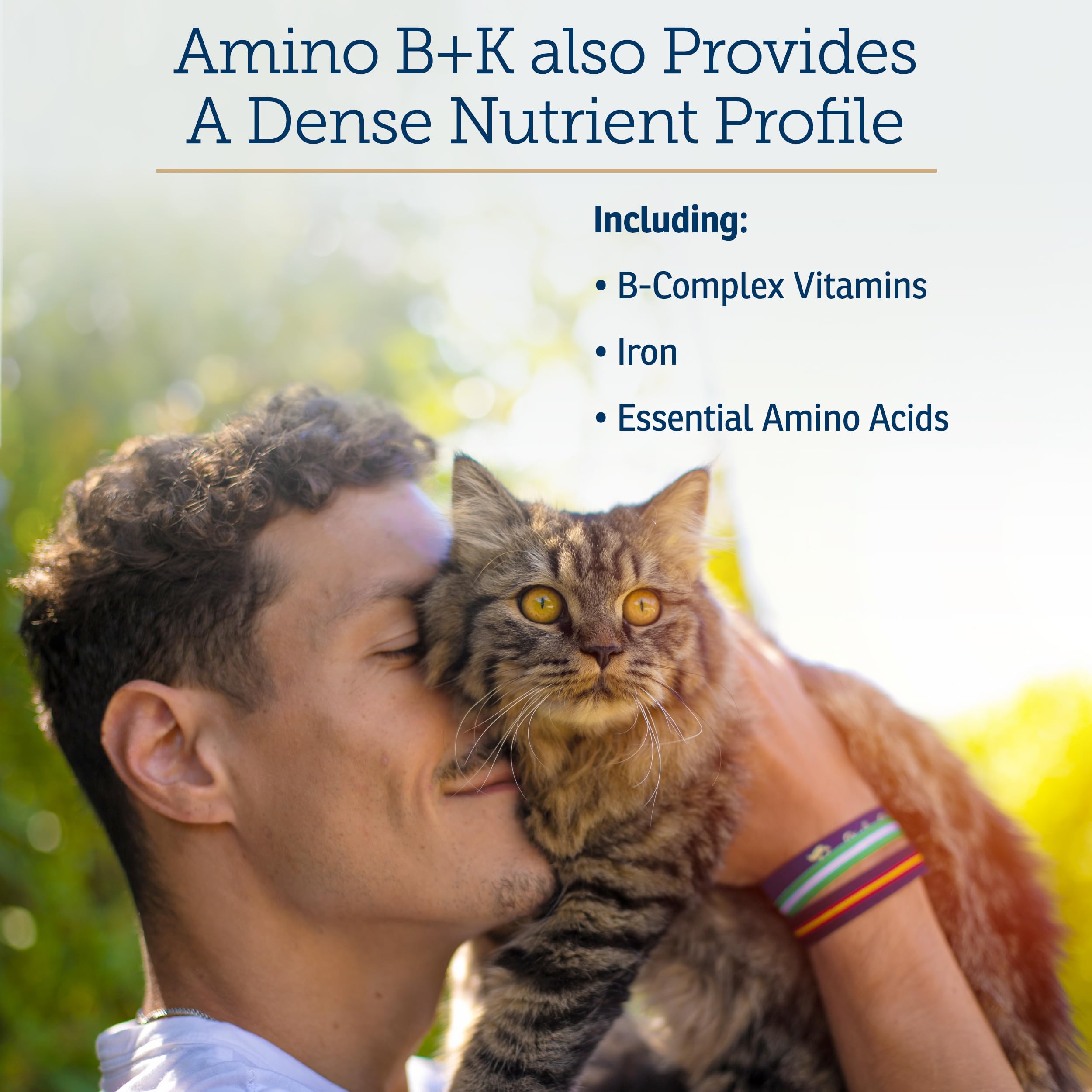 Rx Vitamins Amino B+K cat supplement ready for kitten or indoor cat use.
