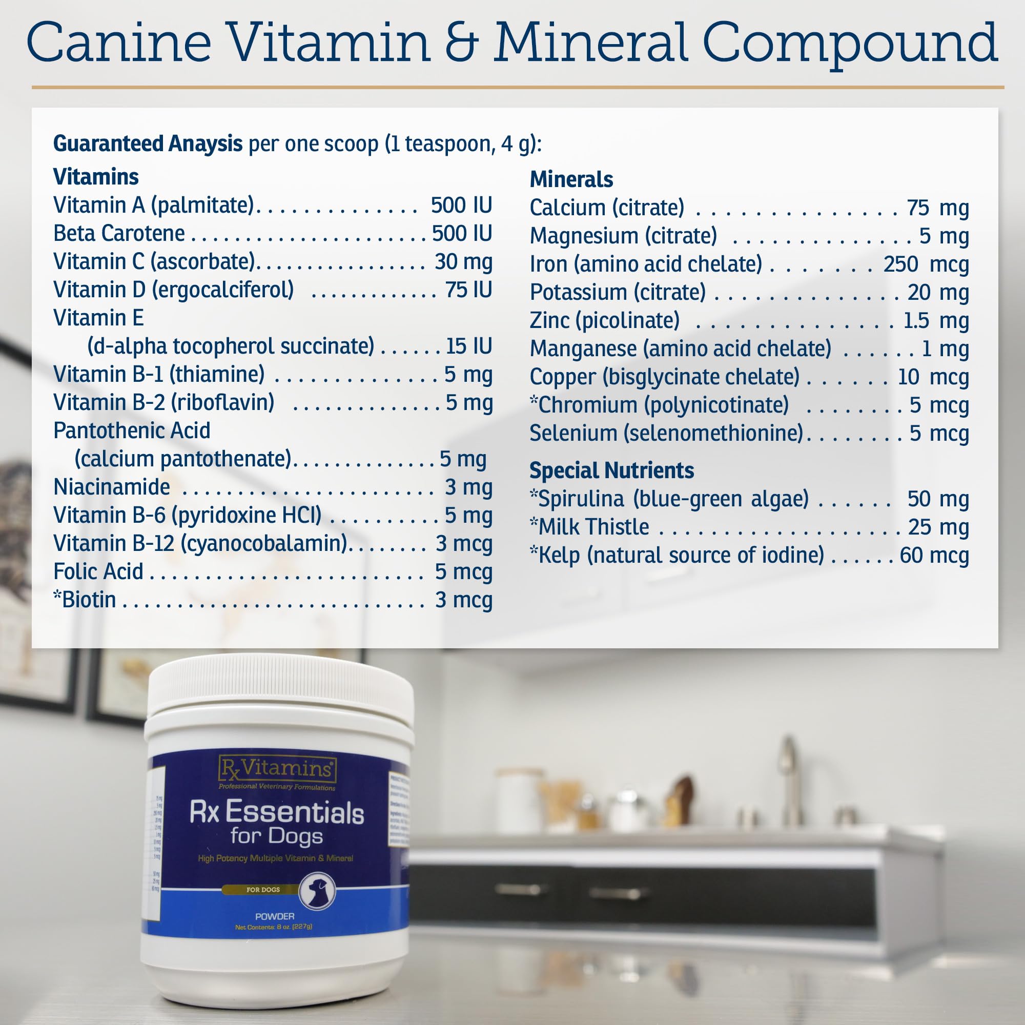 Milk thistle in Rx Vitamins Essentials for Dogs supports liver-friendly care.