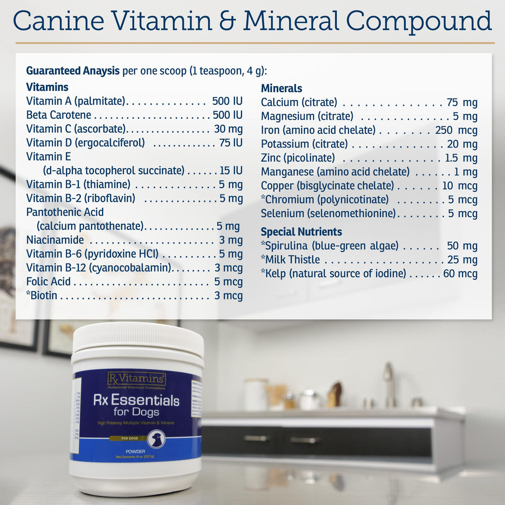 Milk thistle in Rx Vitamins Essentials for Dogs supports liver-friendly care.