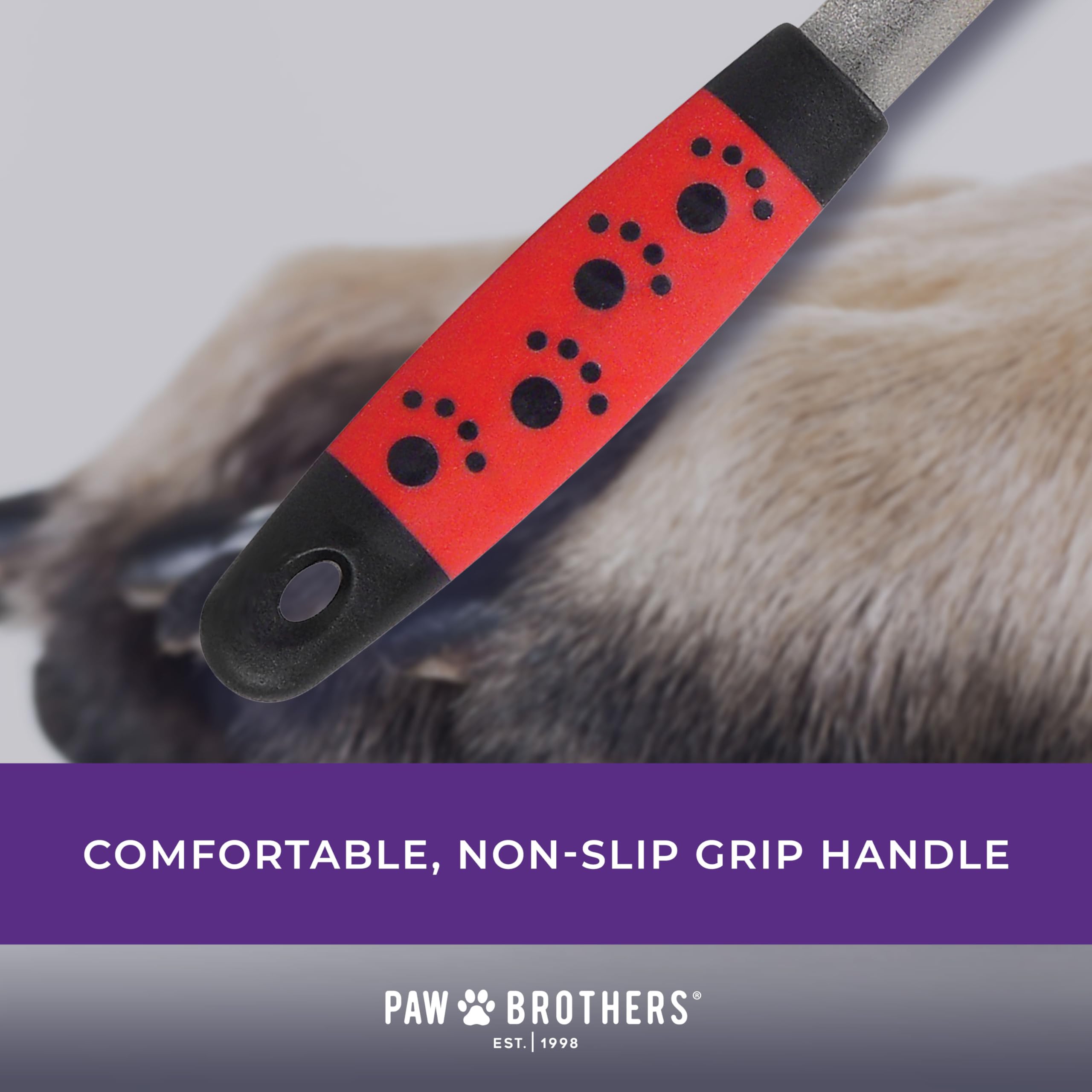 Ryan's Pet Supplies Paw Brothers Diamond Edge nail file shows 7 inch length for reach