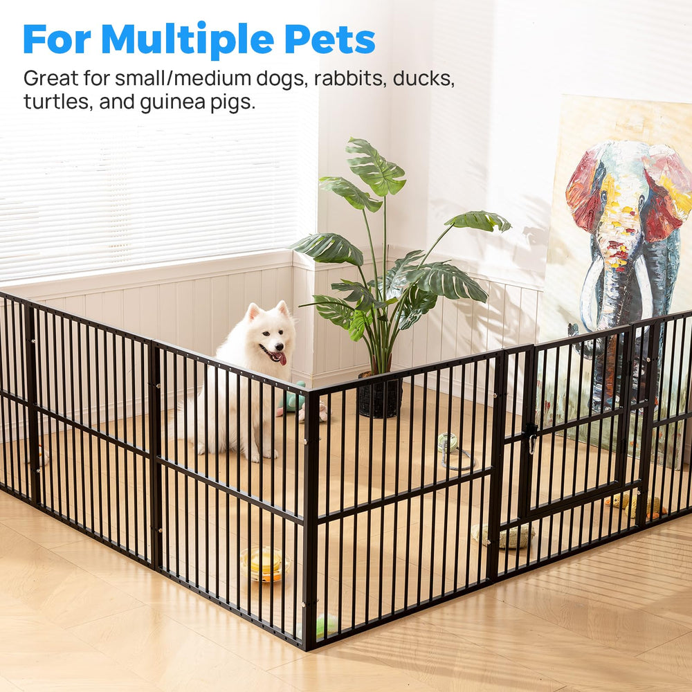 RYpetmia dog playpen interior space layout reveals nesting and toy areas.