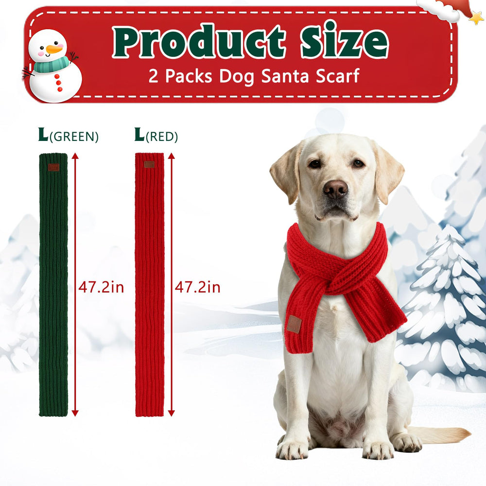 Rypet Christmas scarf green dog wear provides cozy warmth on winter walks.