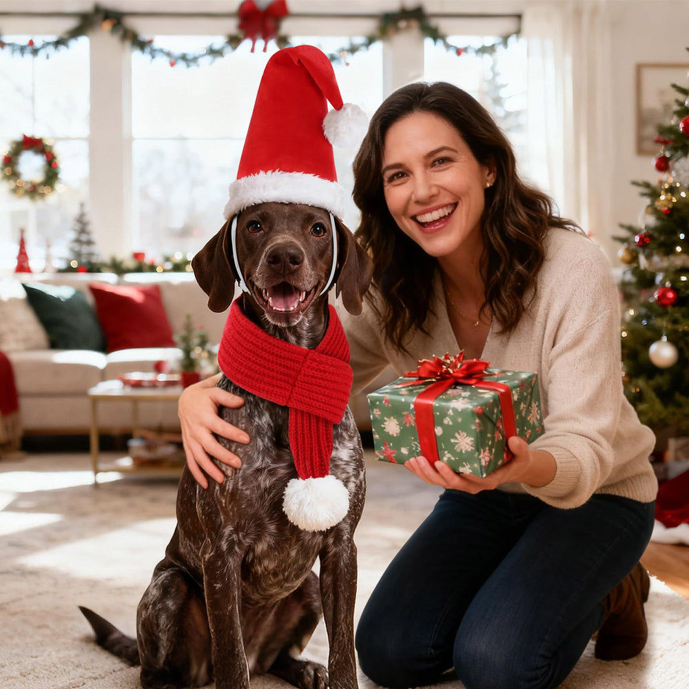 Rypet dog-cat winter ensemble for holiday wear and photos.