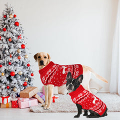 Rypet dog christmas sweater turtleneck closeup soft knit fabric