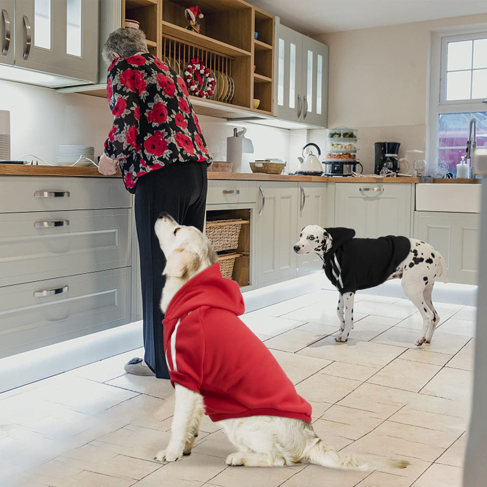 Rypet dog hoodie pullover-design enables easy on/off during quick trips