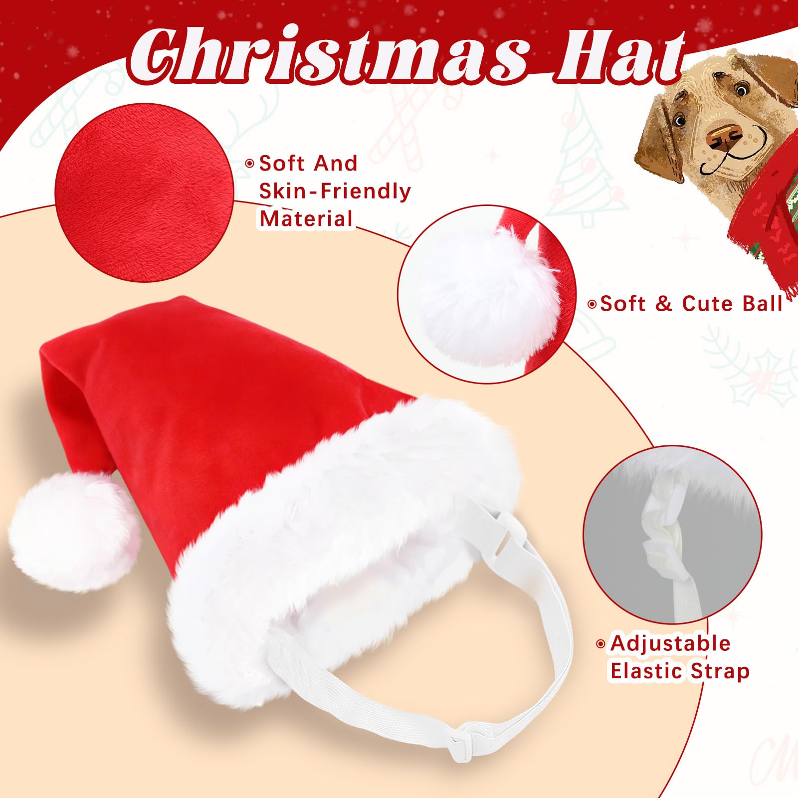 Rypet Santa scarf in soft acrylic offers warm comfort.