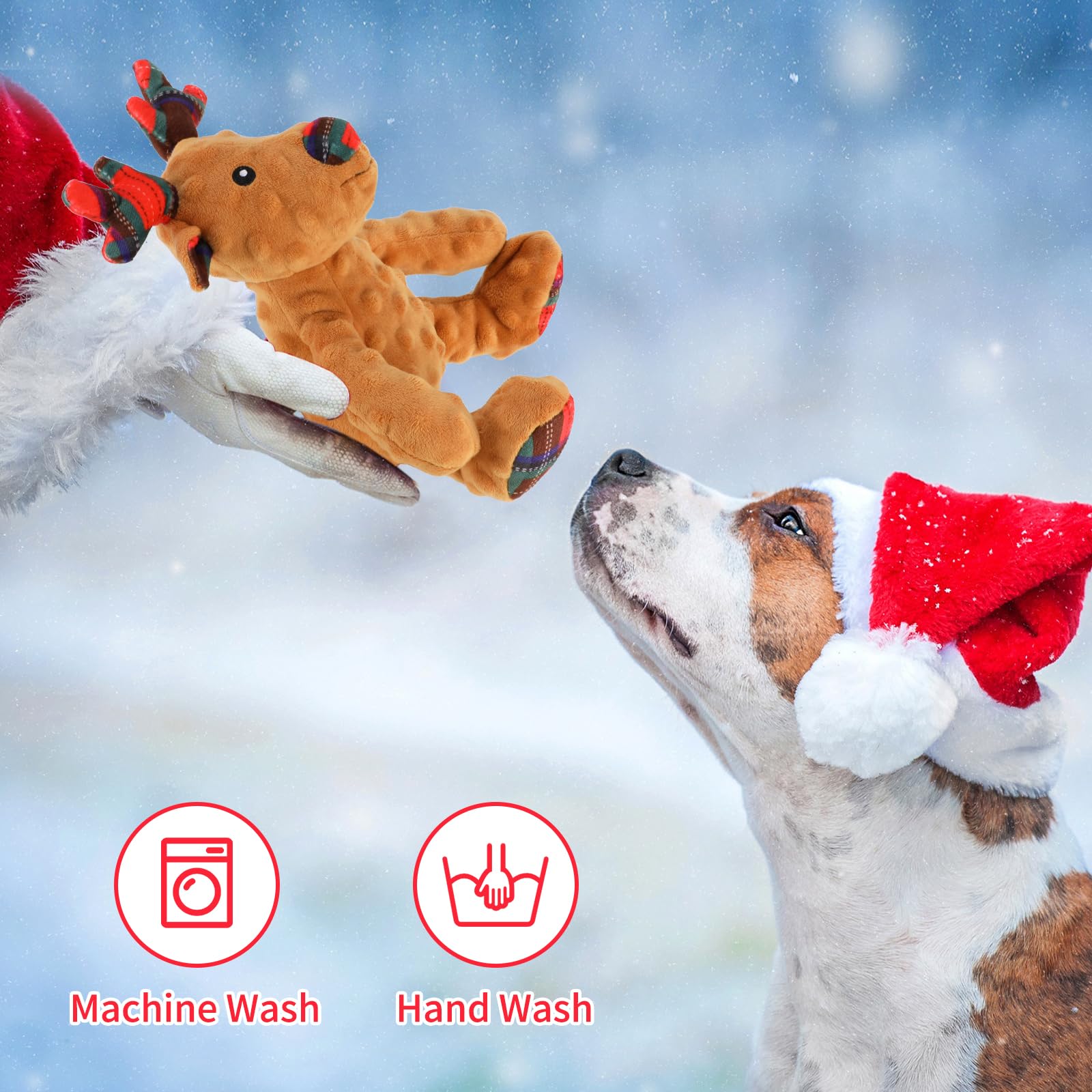 Rypet Dog Toy Teeth-Cleaning Surface: helps oral comfort during play.