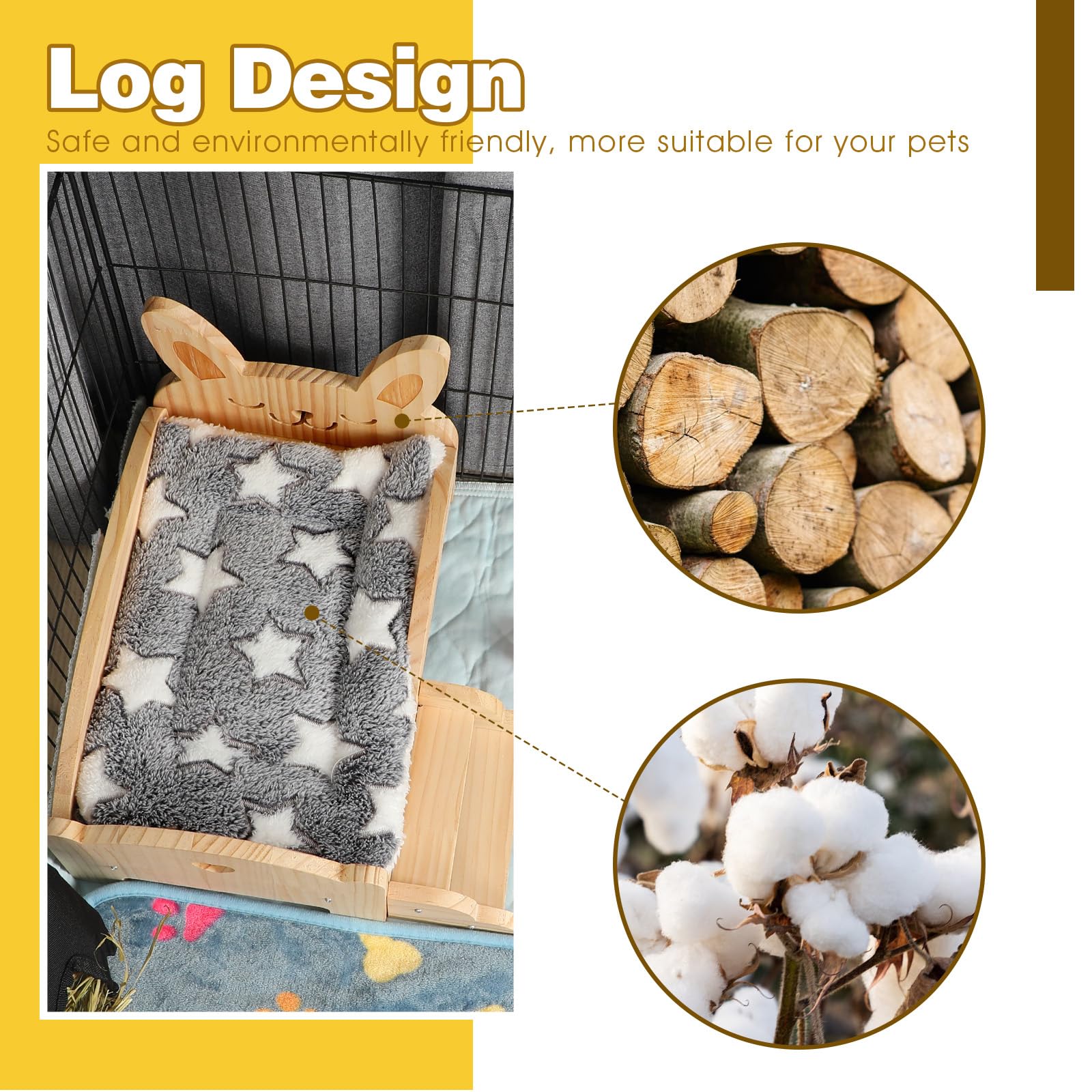Rypet guinea pig bed mat cozy features warm wool cushion for restful naps.