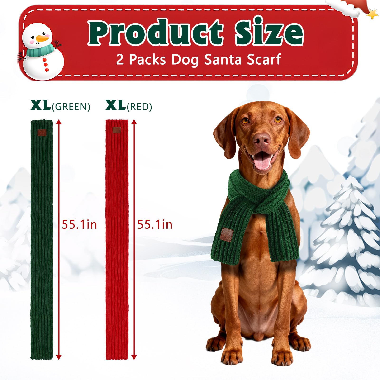 Rypet knitted dog scarf closeup highlights soft acrylic warmth and breathable knit.