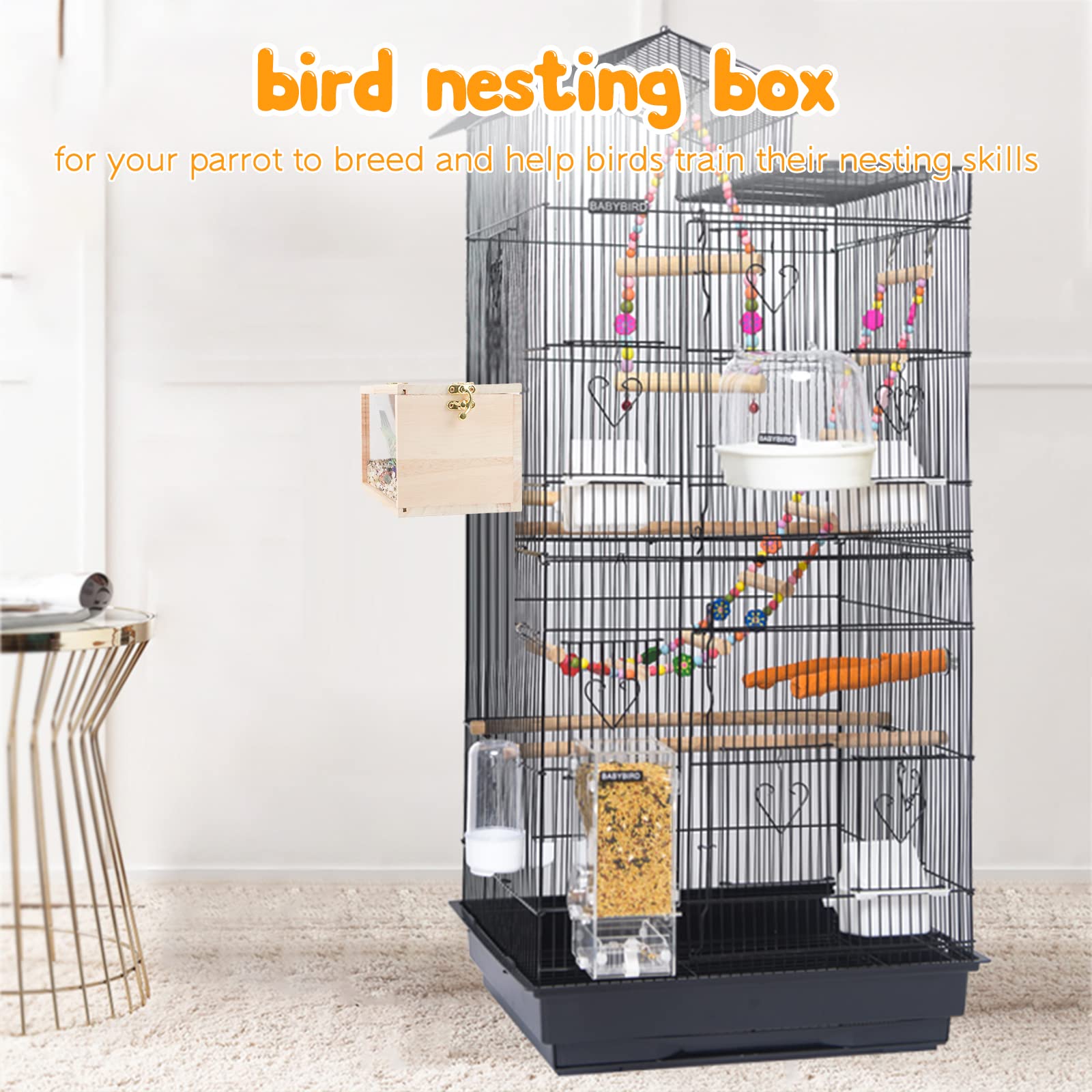Rypet Multi-Species Nesting Box suitable for Finches and Canaries supports varied nesting needs