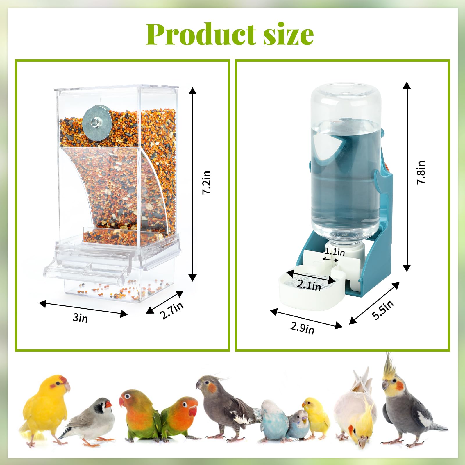 Rypet No Mess Bird Feeder side mount on cage demonstrates secure installation