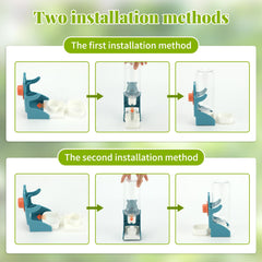 Rypet No Mess Feeder top cover open for quick refills