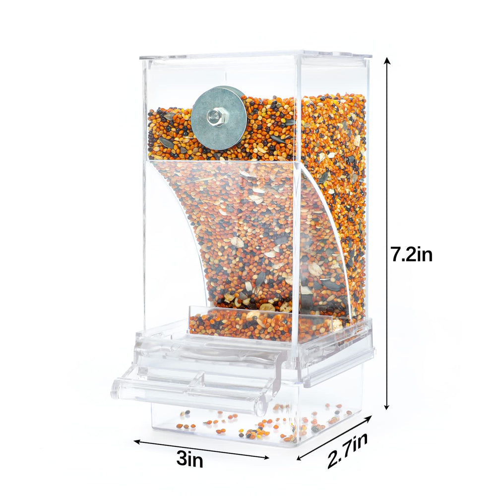 Rypet No Mess Feeder transparent container lets you monitor food levels