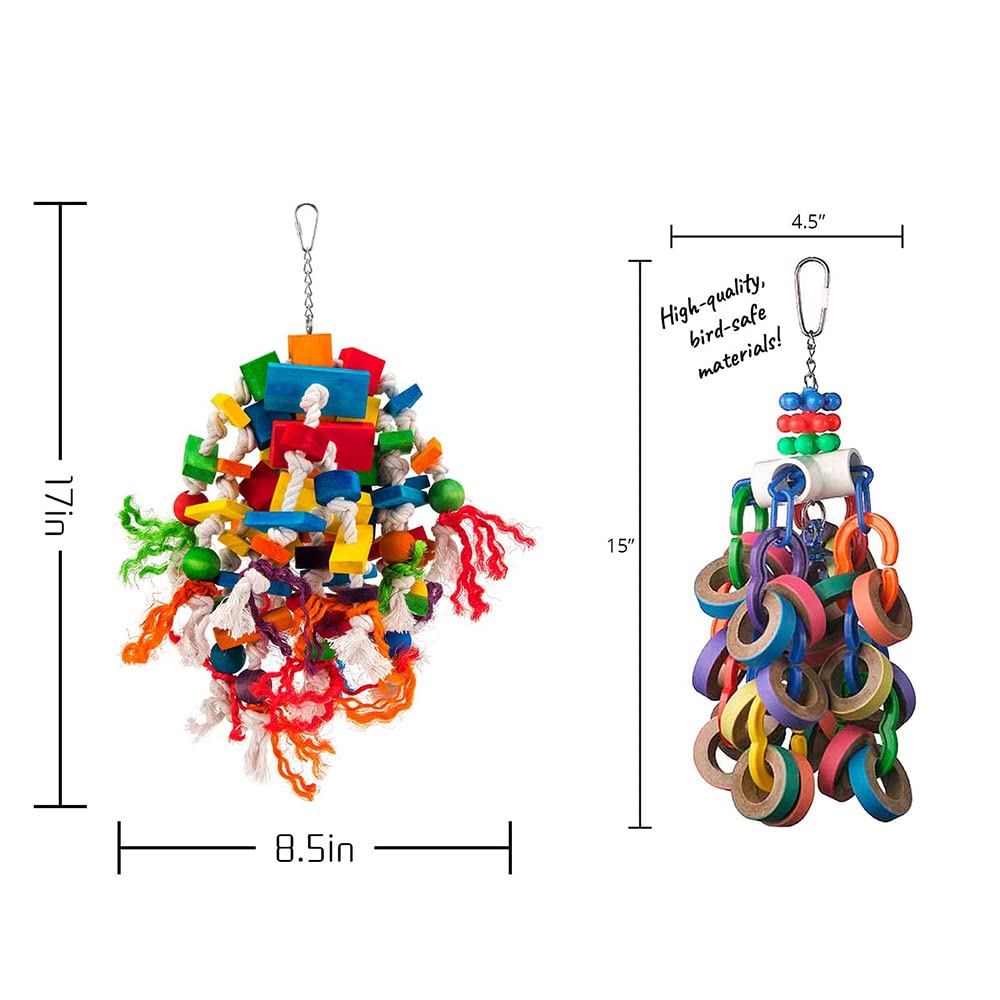 Rypet Parrot Toy with cotton rope untie action engages curious birds