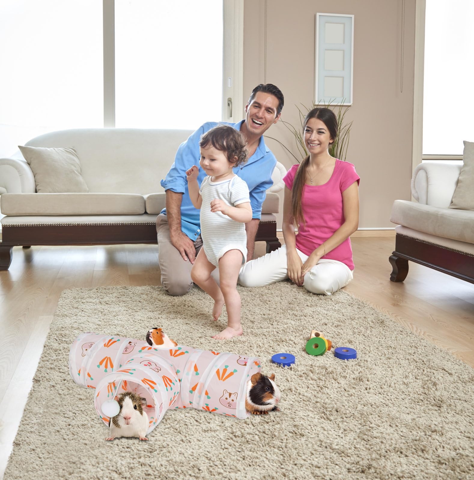 Rypet tear resistant polyester construction ensures durable small animal use.