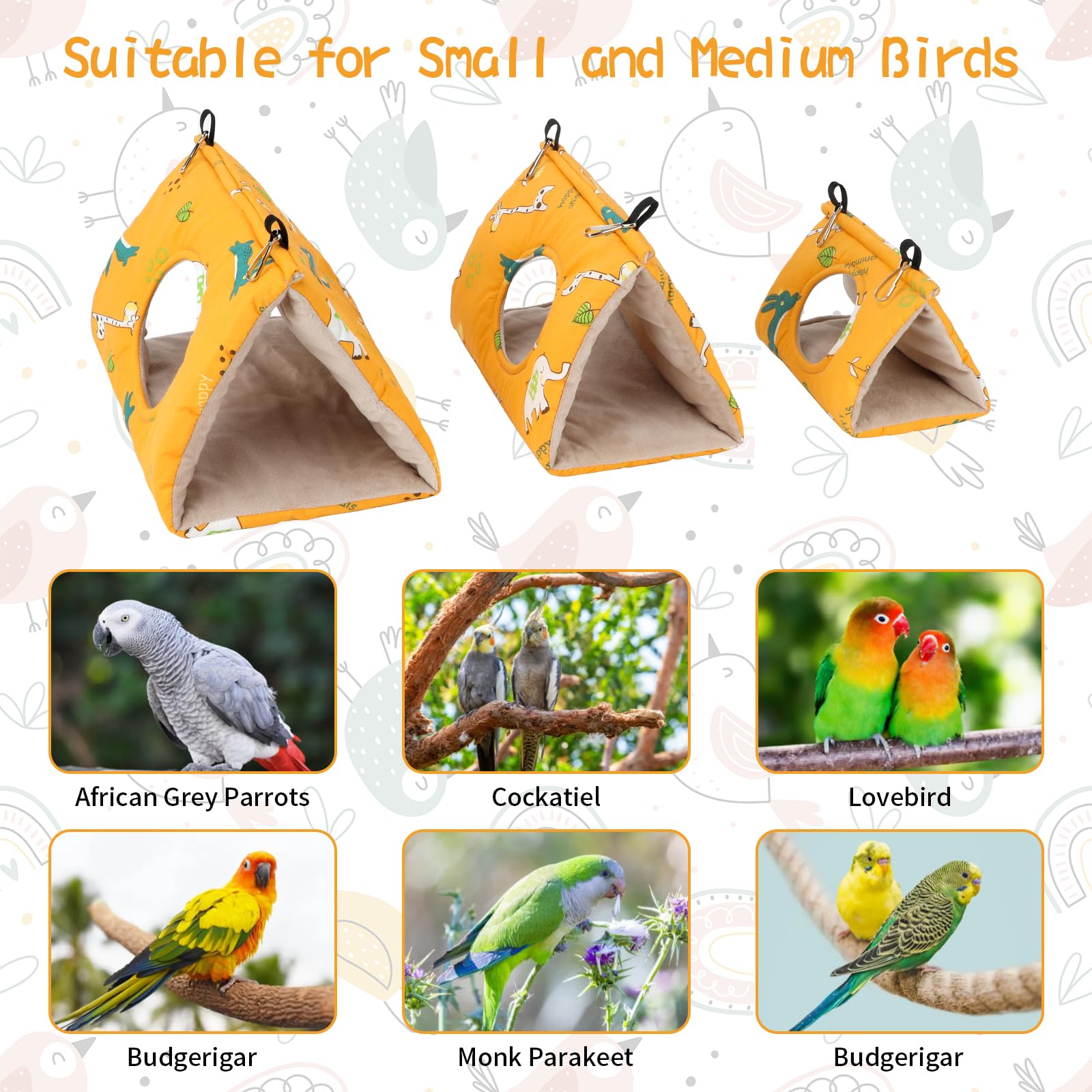 Rypet yellow nest color attracts birds and brightens cage
