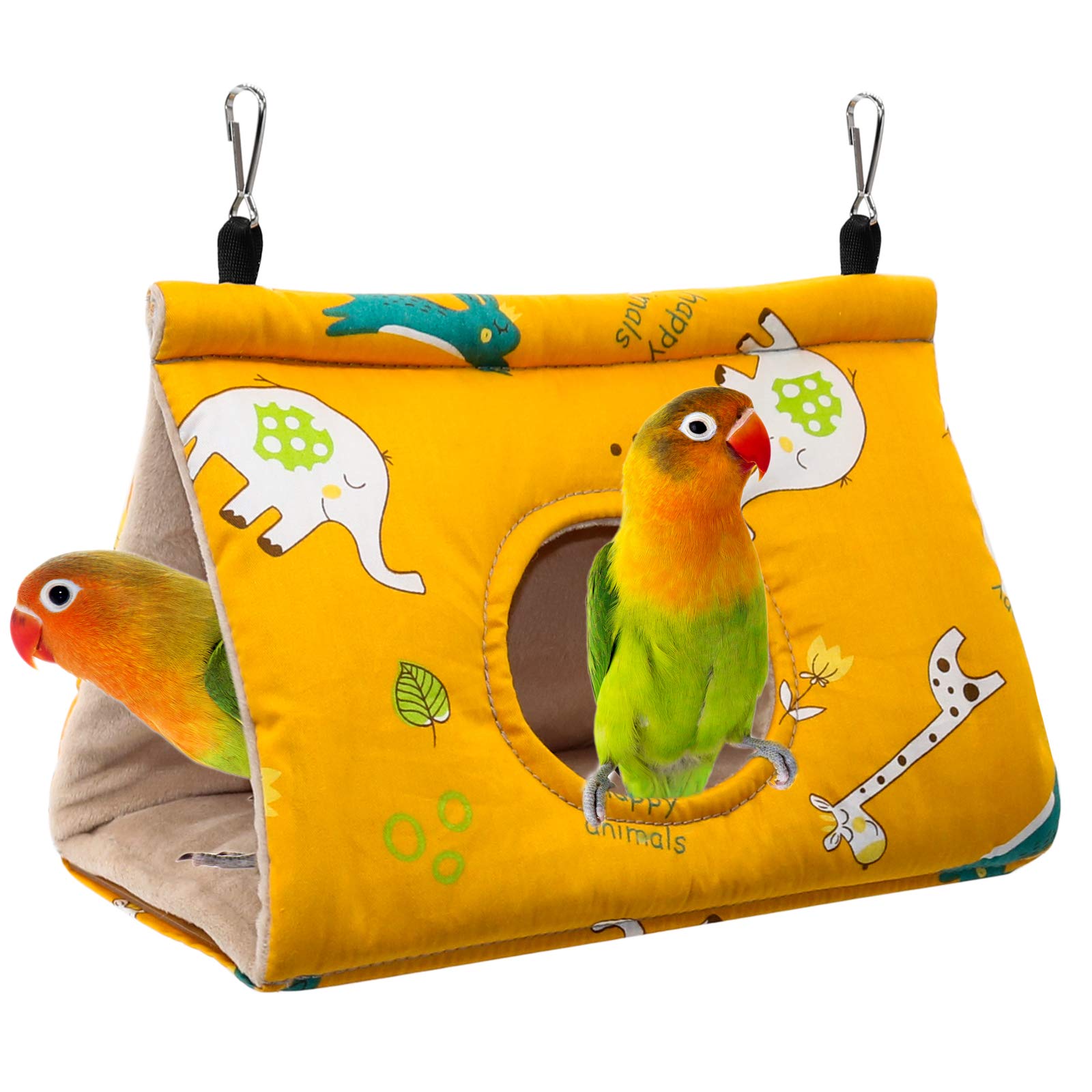 Rypet Winter Warm Bird Nest House yellow hanging hammock for cozy warmth