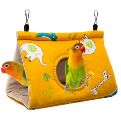 Rypet Winter Warm Bird Nest House yellow hanging hammock for cozy warmth