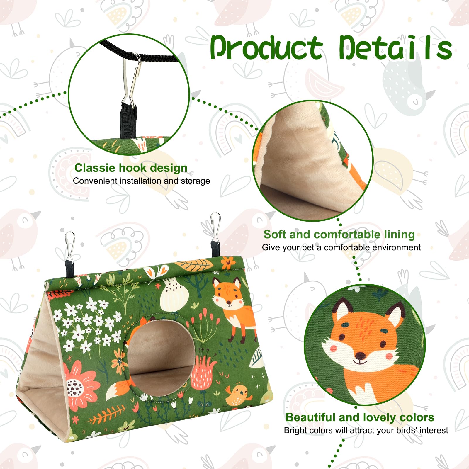 Rypet nest interior padding detail illustrates comfortable hideaway for birds.