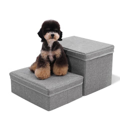 RYpetmia Foldable Dog Stairs two-tier design for easy access to high beds