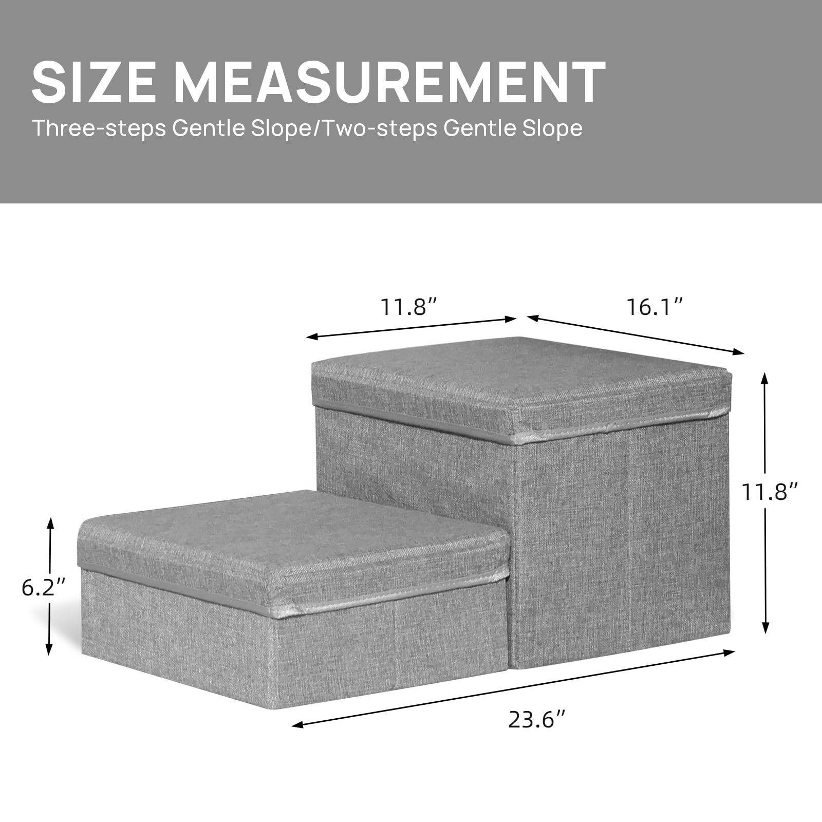 RYpetmia Foldable Dog Stairs flat slope supports small and elderly pets