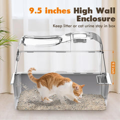 Rywell 16-inch high side panels prevent splash and litter scatter.