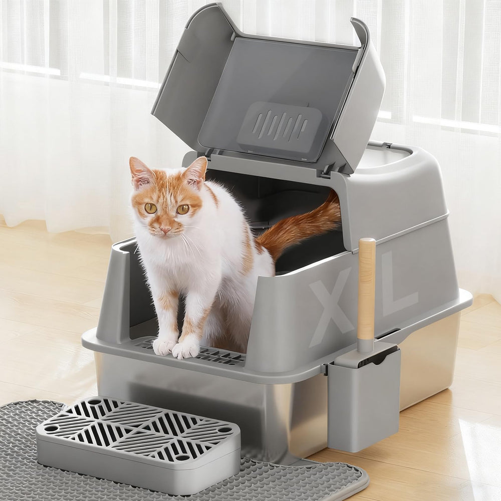 Rywell 180 flip-cover design litter box enabling quick, hygienic cleaning.