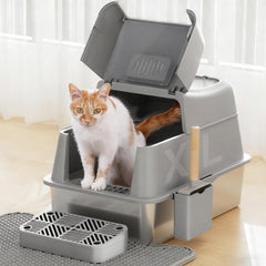 Rywell 180 flip-cover design litter box enabling quick, hygienic cleaning.