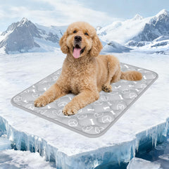 Rywell Dog Cooling Mat 2.0 in gray front view cools pets on hot days
