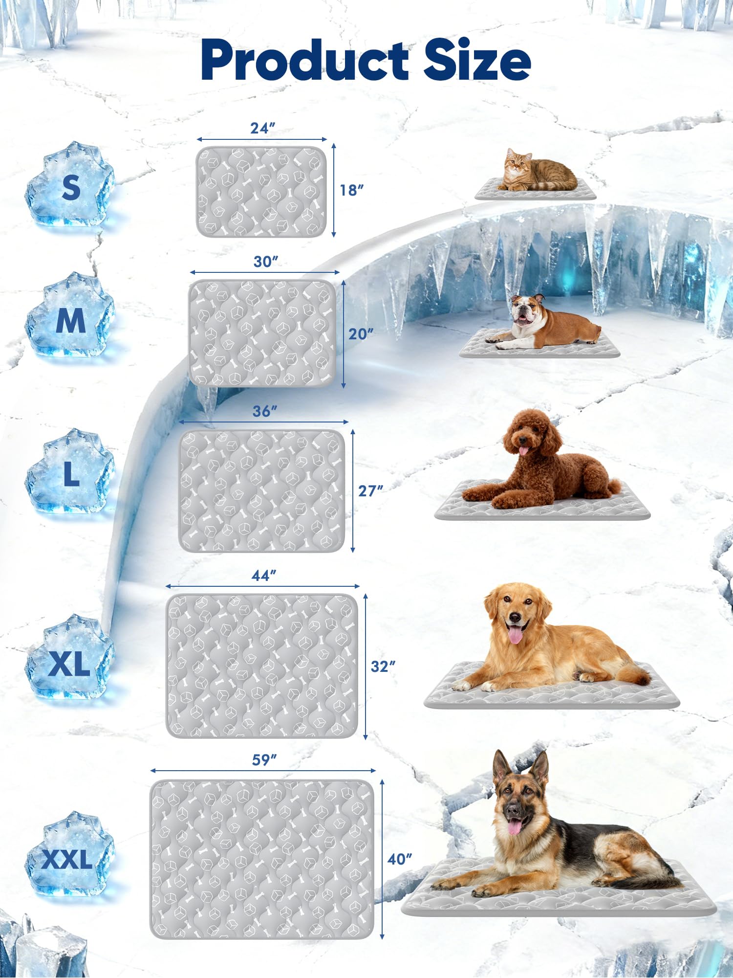 Rywell cooling mat used indoors in a crate for cool resting