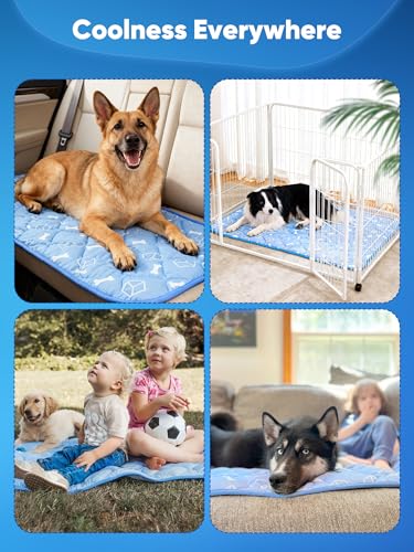 Rywell dog cooling mat safe-materials with non-toxic fibers for safety