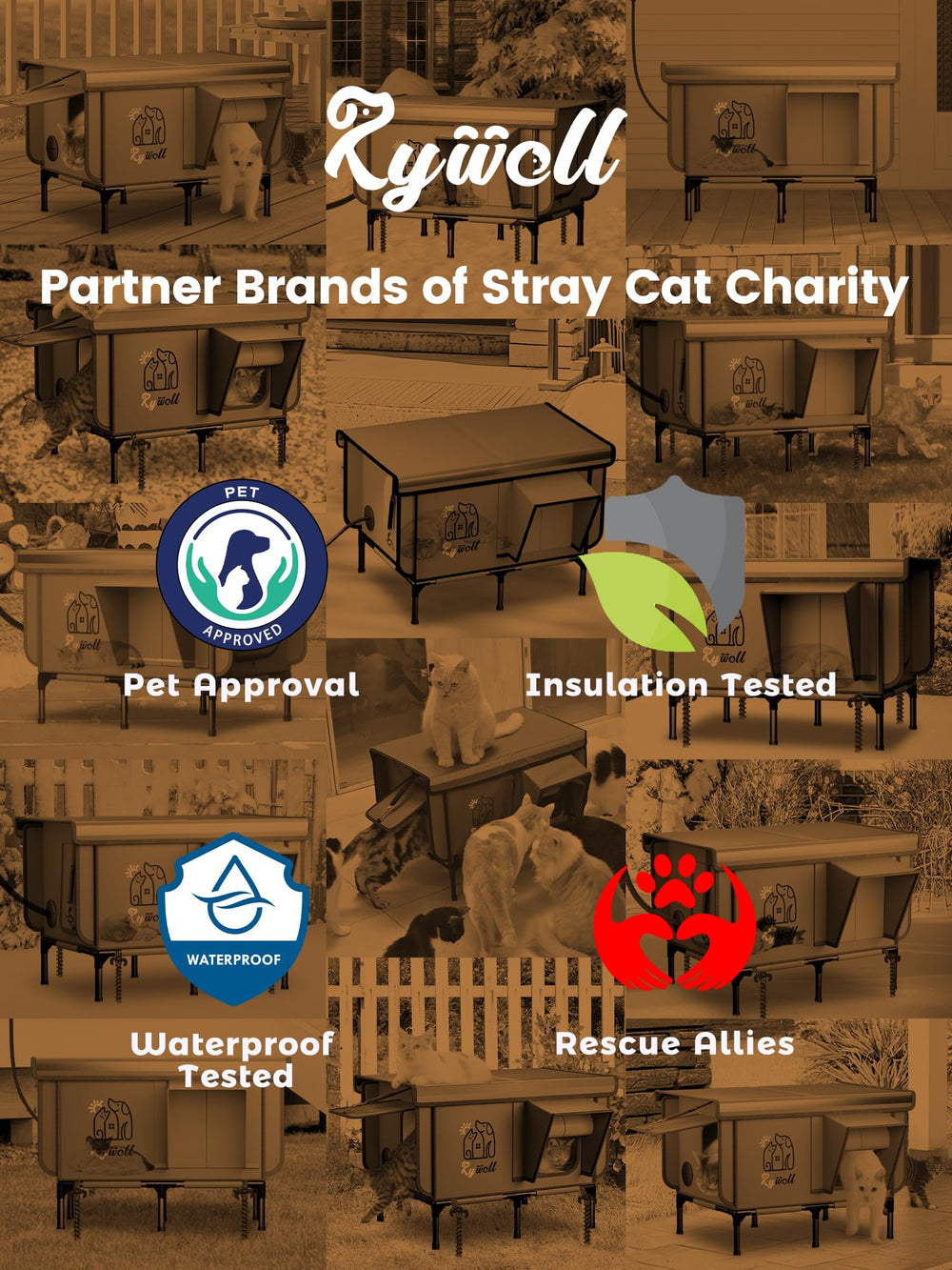 Rywell feral-cat rescue-tested design offers warm refuge during storms.