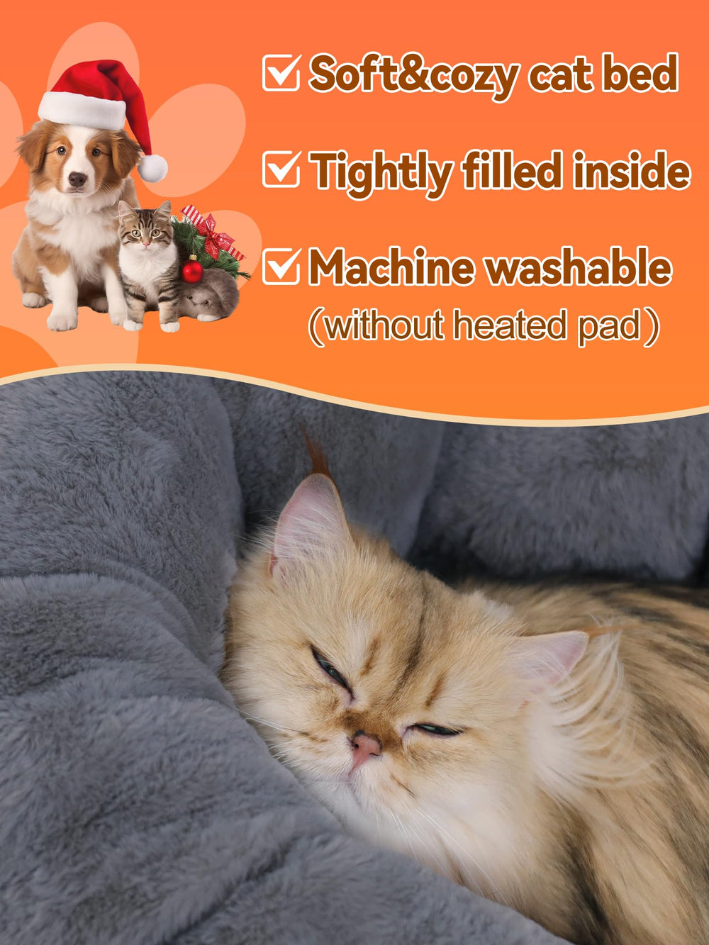Rywell heated cat bed bite-proof wire detail ensures safe curiosity.