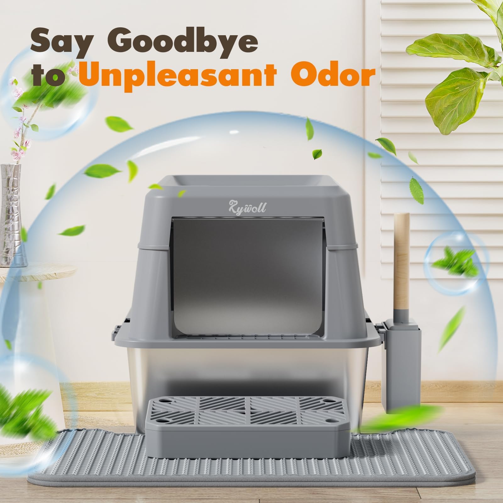 Rywell anti-adhesive coating allows quick clump removal and cleaning.