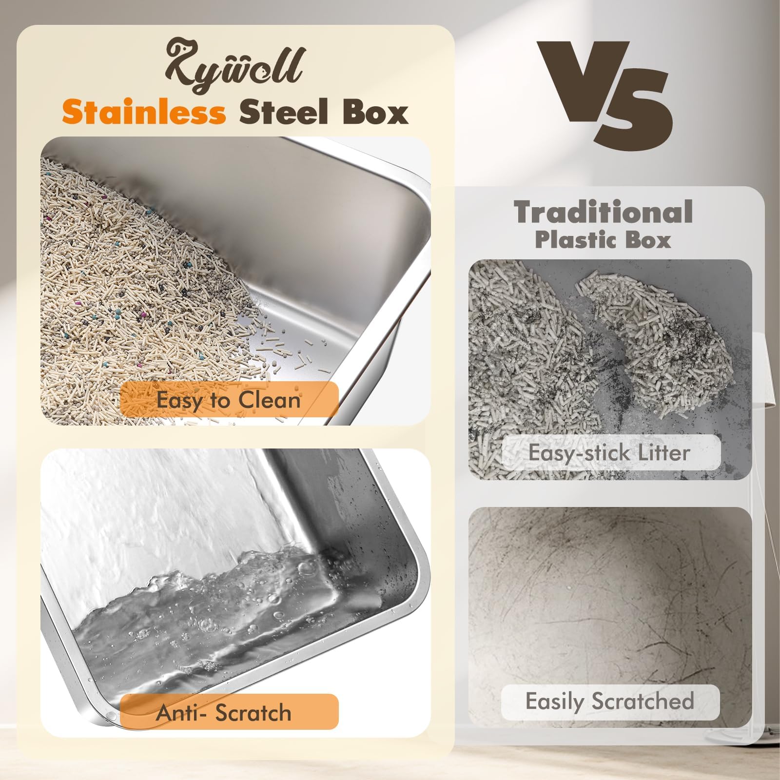 Rywell enclosed configuration helps odor control and privacy.