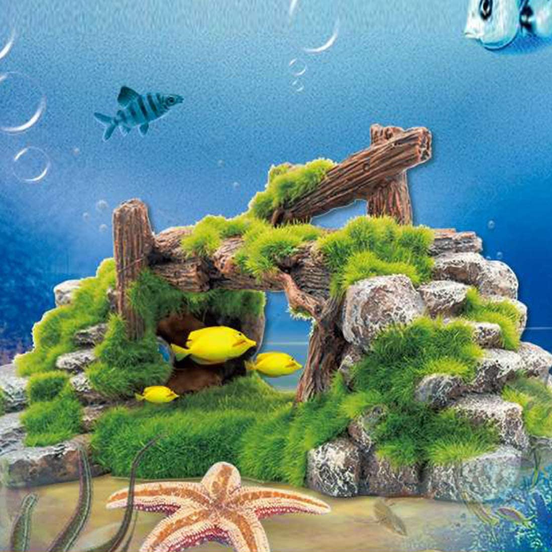 S-Lifeeling aquarium decor works in freshwater and saltwater setups.