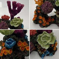 S-Lifeeling resin coral reef ornament hidden-hideaway provides shelter for small fish and shrimp.