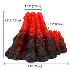 S-Lifeeling volcano ornament safe resin material ensures aquarium-safe décor