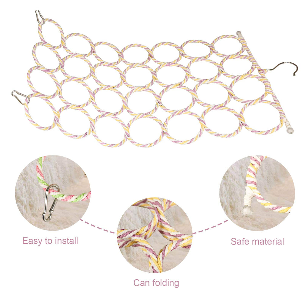 S-Mechanic parrot swing net assembly image focuses on hooked setup