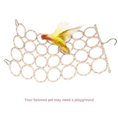 S-Mechanic parrot swing net for outdoor play emphasizes versatile enrichment